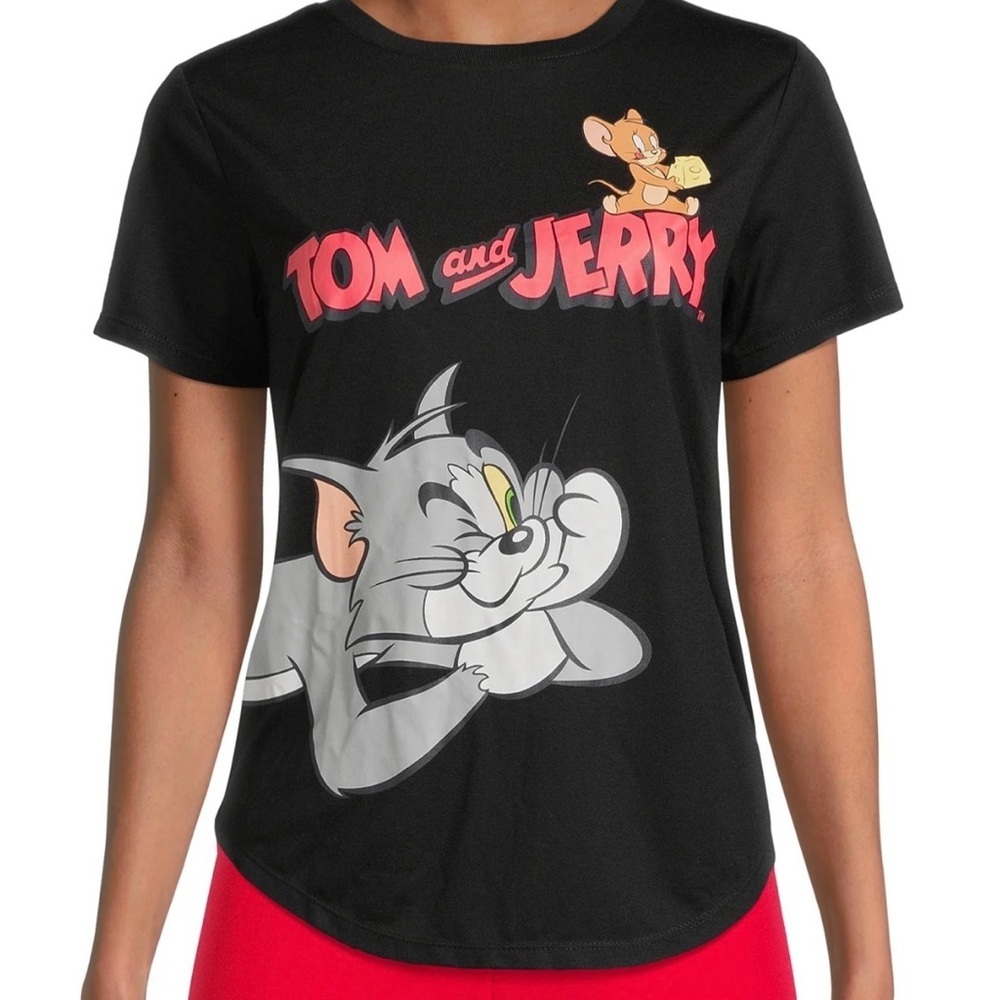 Tom and Jerry Women's Black Graphic Tee